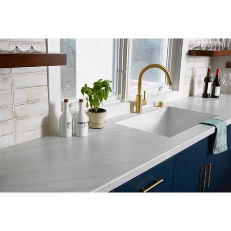 Formica Brand Laminate 60 In. x 144 In. 180fx White Painted Marble SatinTouch Laminate Sheet in ...