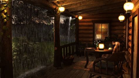 Cozy Cabin Porch with Heavy Rainstorm - Relaxing Rain Sounds for Sleeping, Studying & Relax 8 ...