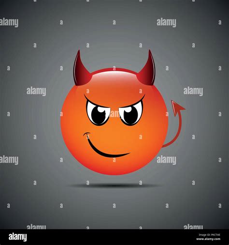 devil emoticon with horns emoji vector illustration EPS10 Stock Vector Image & Art - Alamy