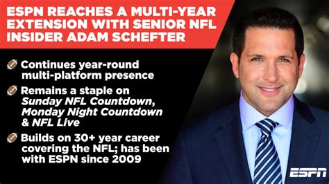 ESPN Reaches Multi-Year Extension with Senior NFL Insider Adam Schefter ...