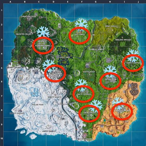 'Fortnite' Snowflake Locations Map: Where to Destroy 12 of Them | Inverse