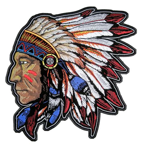 Native American Indian Chief Headdress Embroidered Patch | Native american chief, Indian ...