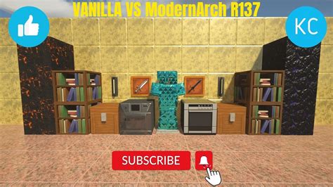 MINECRAFT TEXTURAS REALISTAS COMPARACION VANILLA VS MODERN ARCH R137 ...