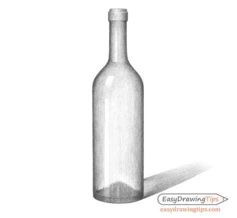 How to Draw a Bottle Step by Step (Line & Shading) - EasyDrawingTips