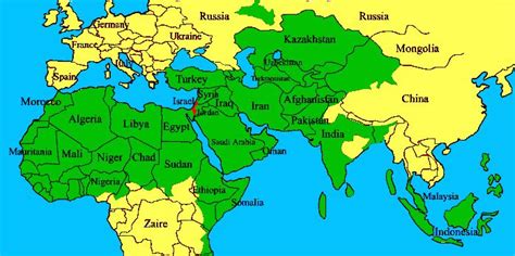 Map Of Israel And Russia