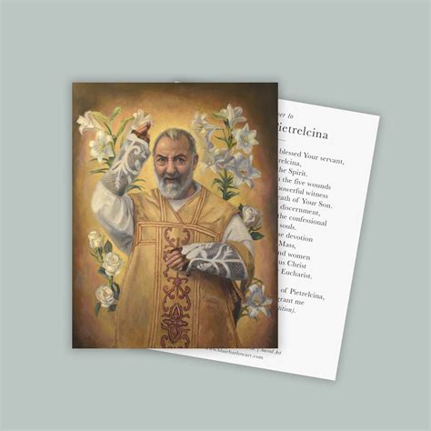 St. Padre Pio Prayer Card, Holy Card - Etsy