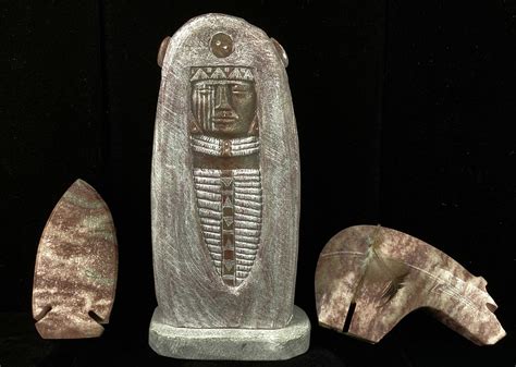 Lot - (3) Native American Alabaster Carved Sculptures