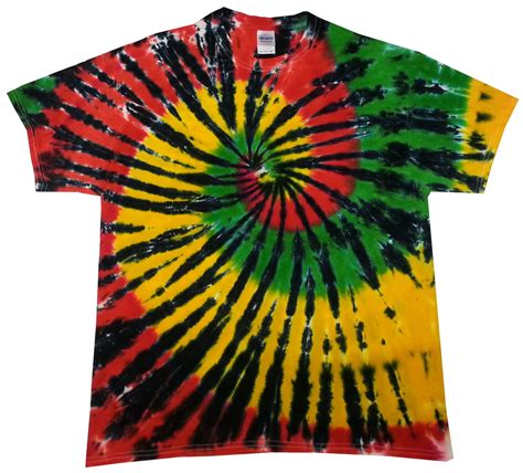 Tie dye T Shirt rasta spiral , all sizes, Hand dyed in the UK | eBay