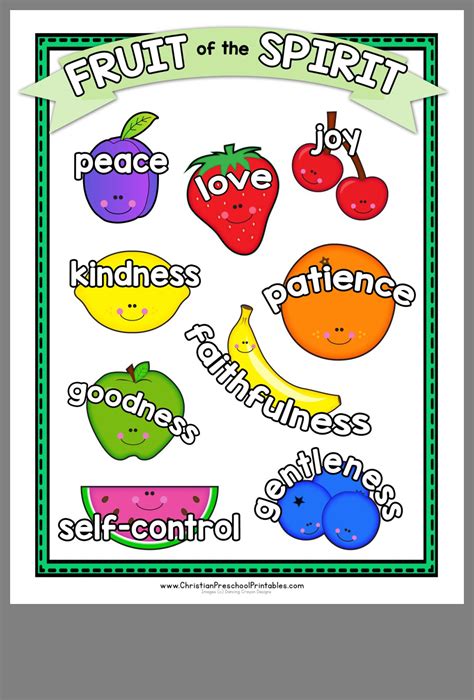 Pinterest | Fruit of the spirit, Free preschool printables, Christian ...