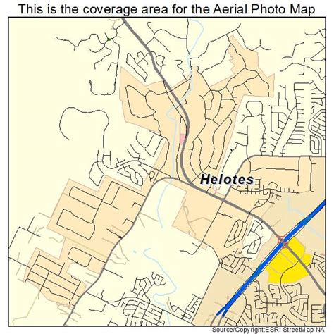 Aerial Photography Map of Helotes, TX Texas