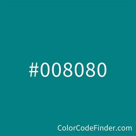 Teal Color Code is #008080