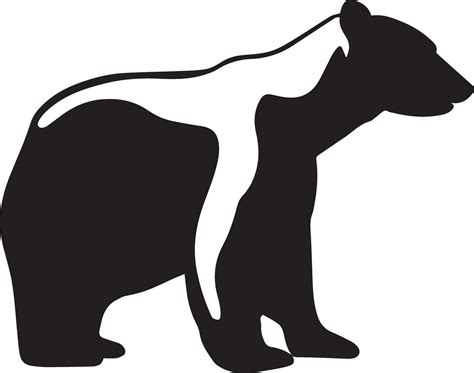 Polar bear vector silhouette illustration black color 27475754 Vector Art at Vecteezy