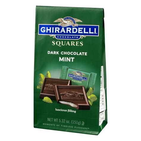 Ghirardelli Squares Dark & Mint Dark Chocolates, 5.32 Oz. - Walmart.com - Walmart.com