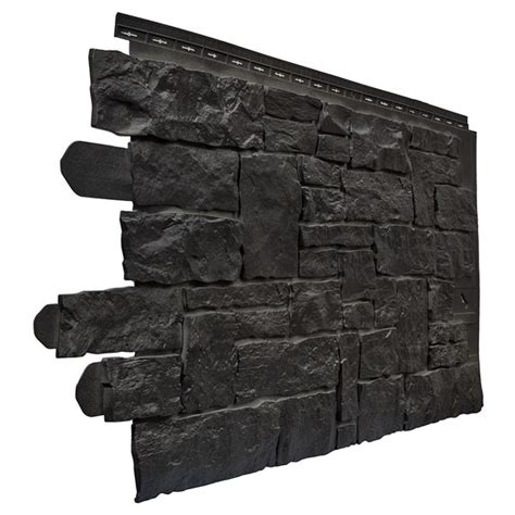 Novik NovikStone 20.3 x 45-in Onyx Grey Faux Stacked Stone Veneer ...