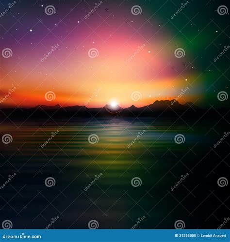 Abstract Background with Silhouette of Mountains Stock Vector ...