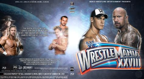 WWE Wrestlemania 28 (Blu-Ray cover) by iBallSoHard on DeviantArt