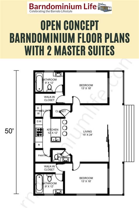 Barndominium Floor Plans with 2 Master Suites – What to Consider | Barndominium floor plans ...