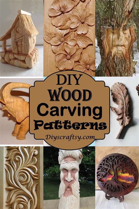 23 DIY Wood Carving Patterns (with Images) - DIYS Craftsy | Simple wood ...