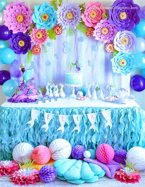 Mermaid Party Ideas DIY Birthday (W. Freebies) - Press Print Party!