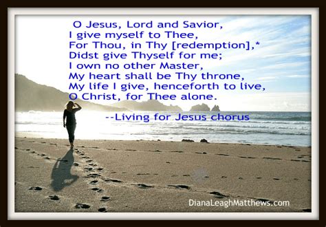 Behind the Hymn: Living for Jesus ⋆ Diana Leagh Matthews