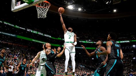 Jaylen Brown throws down double-clutch reverse dunk in Boston Celtics win over Charlotte Hornets ...