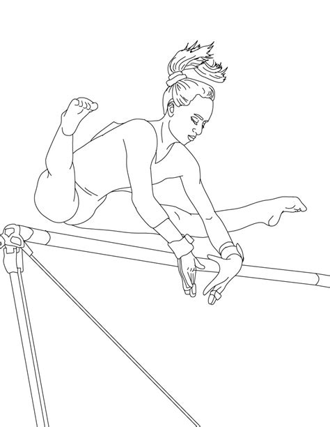 Free Printable Gymnastics Coloring Pages For Kids