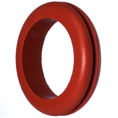 Silicone Rubber Push-In Grommet for 1-3/8" Hole ID and 1/16" Edge Thickness - 1" ID - Pack of 5 ...