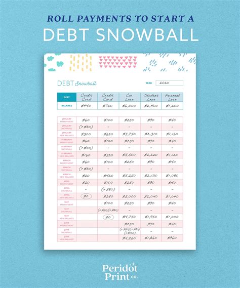 Debt Snowball Tracker Printable