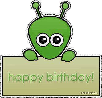 Happy Birthday Facebook Graphic - Alien Wishes