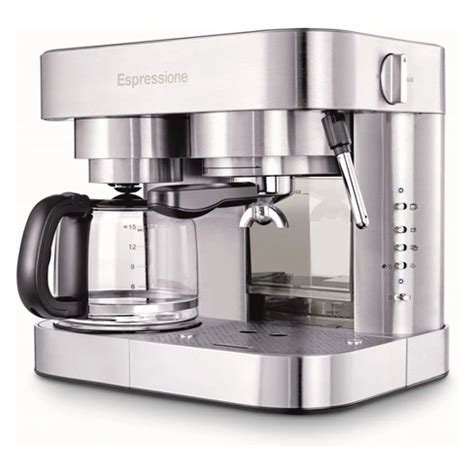 Combination Espresso And Coffee Maker Espressione: Stainless Steel, 10-cup, 1250w, Ese Pods ...