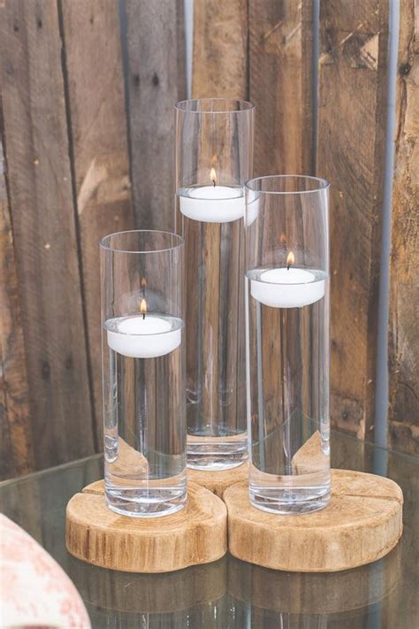 Richland Floating Candles & Sloan Cylinder Vases Set of 3 - Quick Candles