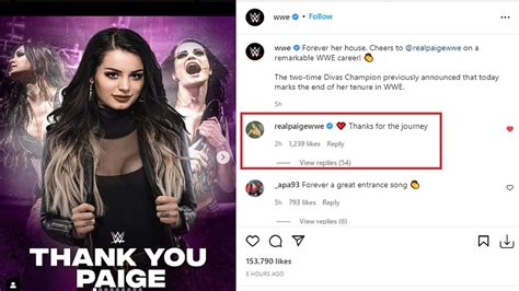 Paige shares four-word reaction to WWE's farewell message