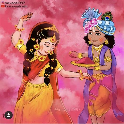 Top 149+ Radha krishna cartoon holi - Tariquerahman.net