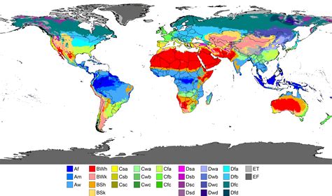 World Map Climate Zones With Countries