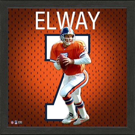 John Elway NFL Impact Jersey Frame