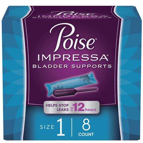 Poise Impressa Women's Incontinence Bladder Supports, Size 1, 8 Count - Walmart.com