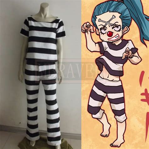 Custom Made One Piece Impel down Prison Suit Buggy cosplay Costume Free Shipping-in Anime ...