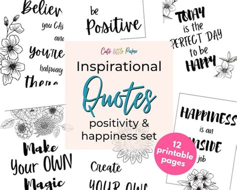 Printable Motivational Quotes Set. Inspirational Quotes - Etsy