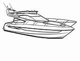 Yacht Coloring Page sketch template
