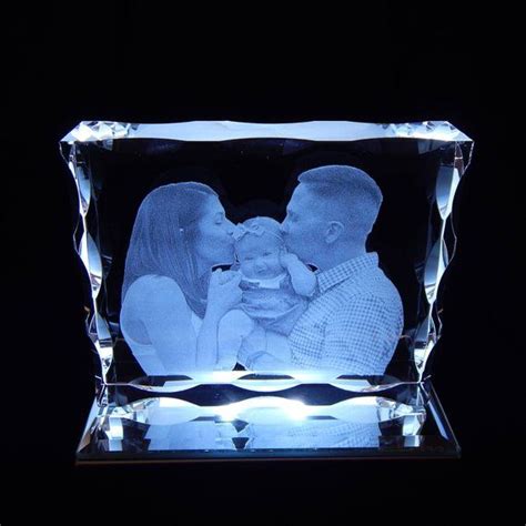 8x10x2cm photo lasered in solid crystal-glass laser | Etsy | Laser ...