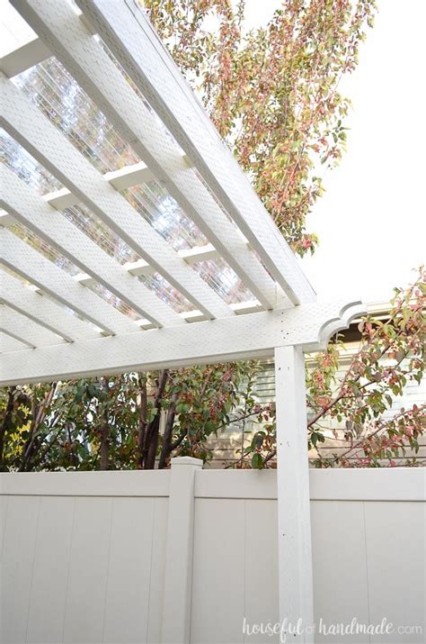 Installing a Clear Pergola Roof - Houseful of Handmade