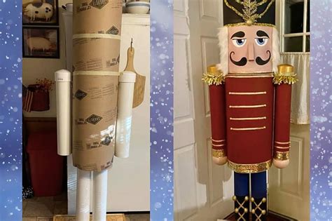 How To Make a Life-Size DIY Nutcracker - Start to Finish | Nutcracker christmas decorations ...