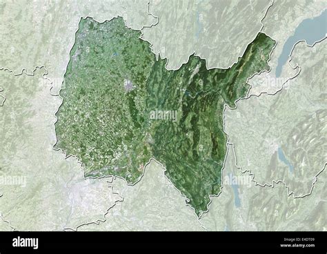 Departement of Ain, France, True Colour Satellite Image Stock Photo - Alamy