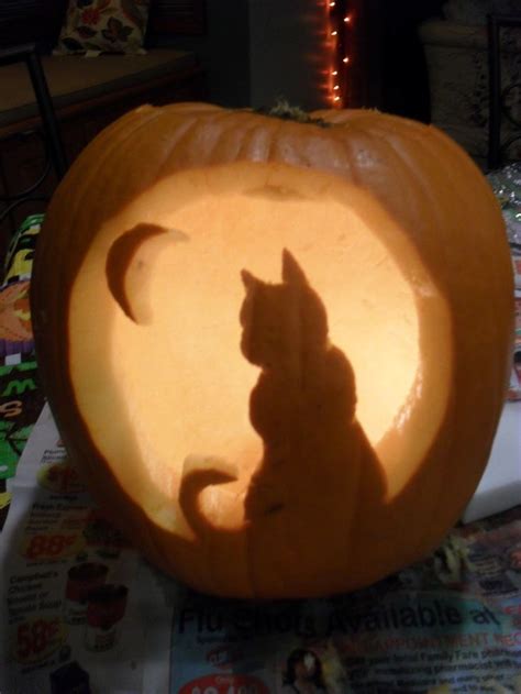 *Cat Pumpkin Carving Template* | Scary pumpkin carving, Creative ...