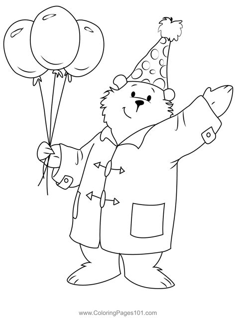 Birthday Coloring Page for Kids - Free Paddington Printable Coloring Pages Online for Kids ...