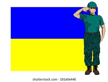 Soldier Uniform Ukrainian Flag Stock Illustration 181606448 | Shutterstock
