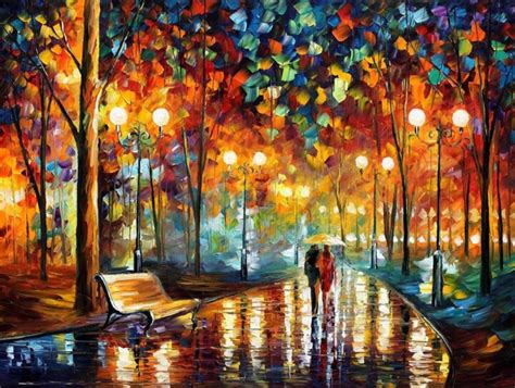 Rains Rustle, Painting by Leonid Afremov Studio | Artmajeur