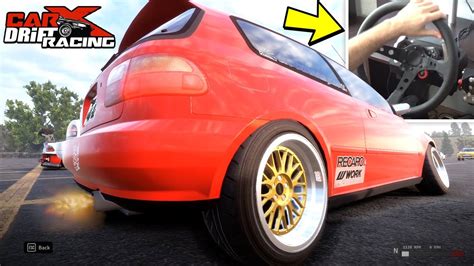 RWD Honda Civic Drifting & Ebisu Jumping! - CarX Drift Racing | G29 Steering Wheel - YouTube