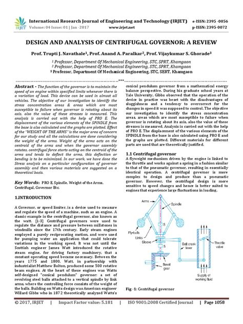 Centrifugal Governor PDF | PDF | Physical Quantities | Mechanical Engineering