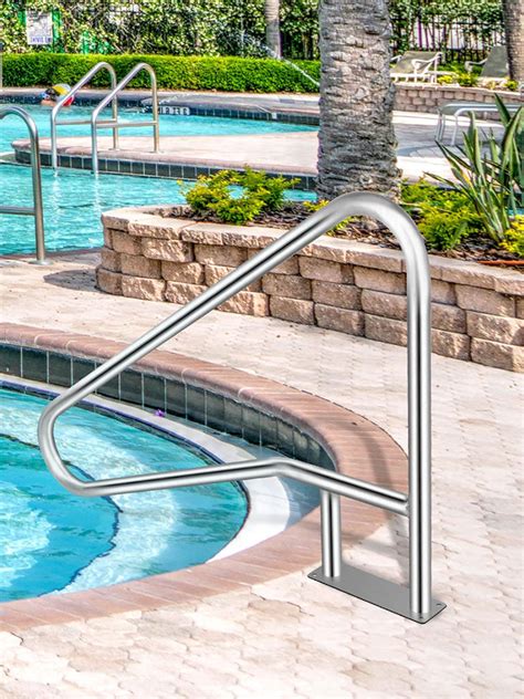 VEVOR VEVOR Pool Rail Pool Railing 139.7x81.2cm Pool Handrail Stainless Steel 4f Cover | VEVOR AU